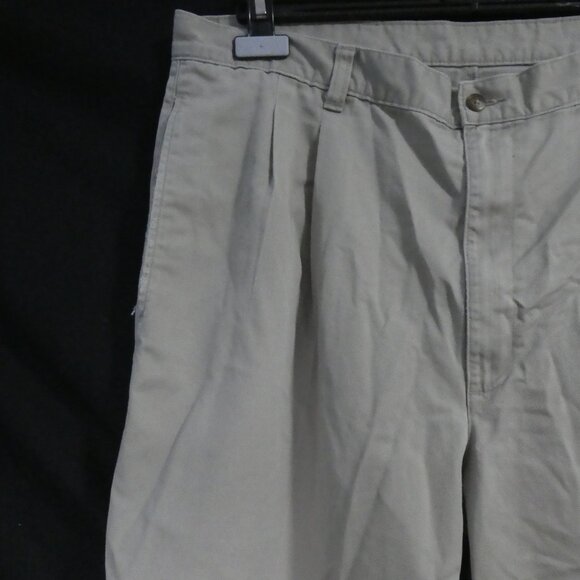 Men's Casual Chino Beige Pants| 36 x 30 | Rolled Bottom Hems - Picture 3 of 16